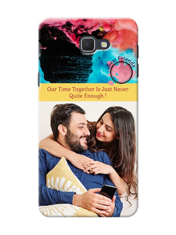 Custom Samsung Galaxy J5 Prime best friends quote with acrylic painting Design