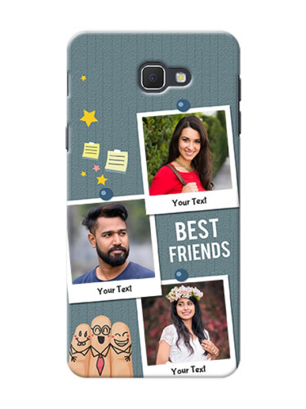 Custom Samsung Galaxy J5 Prime 3 image holder with sticky frames and friendship day wishes Design