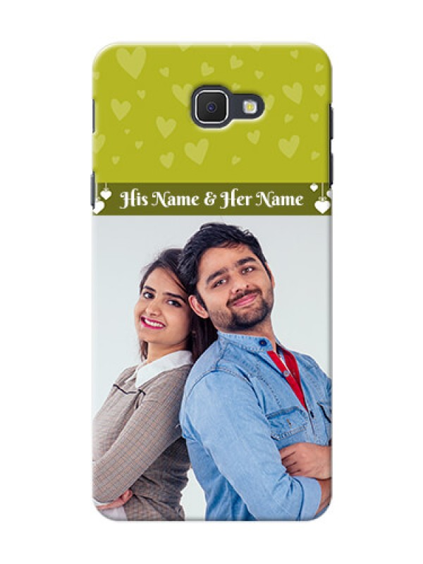 Custom Samsung Galaxy J5 Prime you and me design with hanging hearts Design