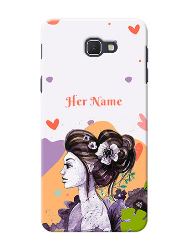 Custom Galaxy J5 Prime Custom Mobile Case with Woman And Nature Design