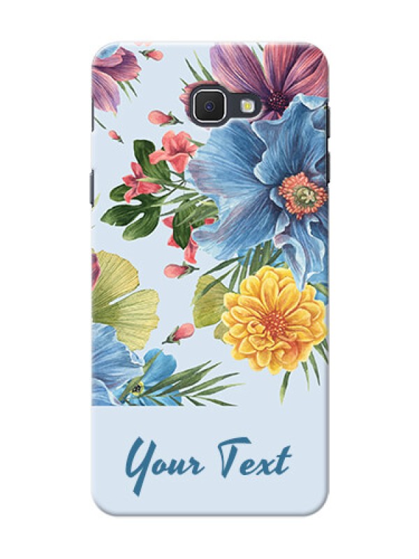 Custom Galaxy J5 Prime Custom Phone Cases: Stunning Watercolored Flowers Painting Design