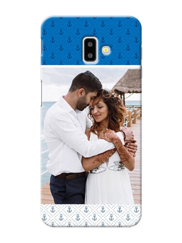 Custom Samsung Galaxy J6 Plus Mobile Phone Covers: Blue Anchors Design