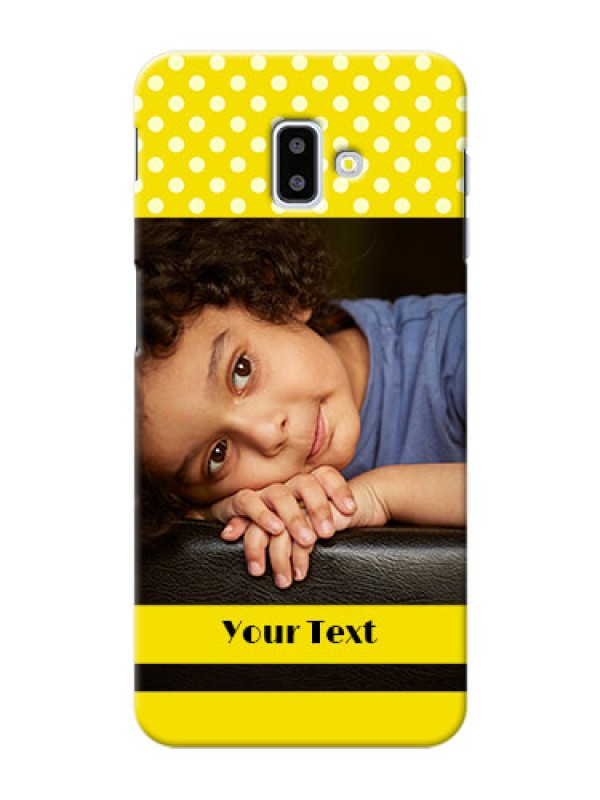 Custom Samsung Galaxy J6 Plus Custom Mobile Covers: Bright Yellow Case Design