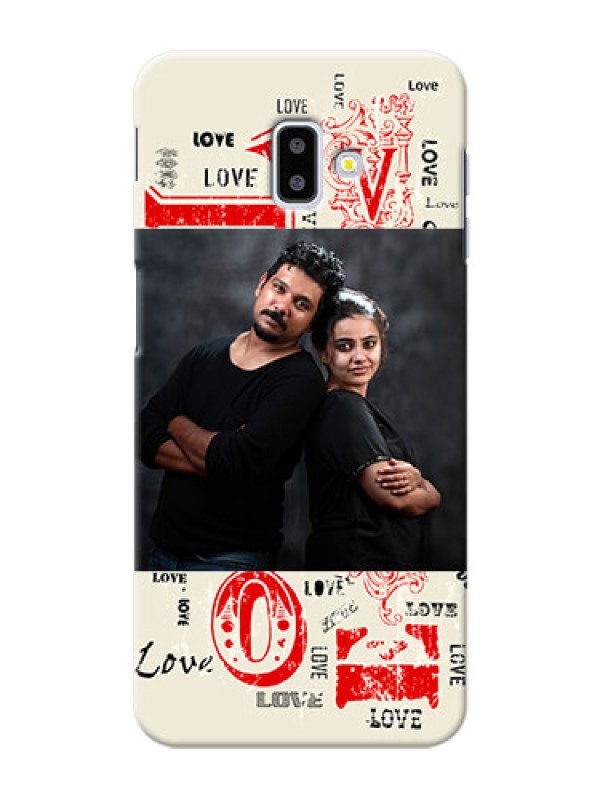 Custom Samsung Galaxy J6 Plus mobile cases online: Trendy Love Design Case