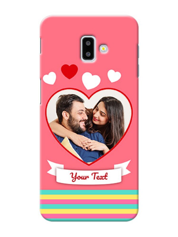 Custom Samsung Galaxy J6 Plus Personalised mobile covers: Love Doodle Design