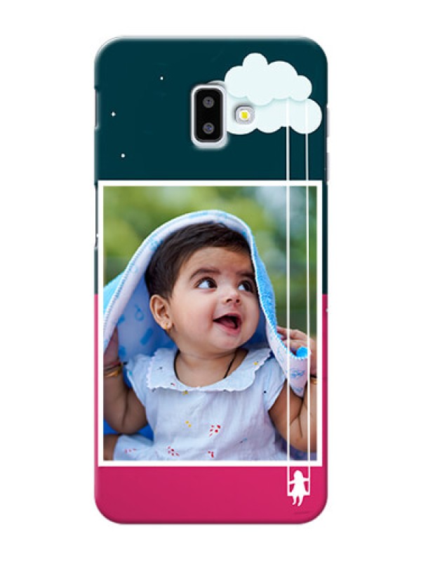 Custom Samsung Galaxy J6 Plus custom phone covers: Cute Girl with Cloud Design