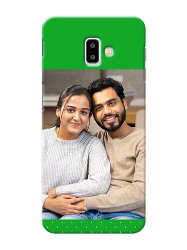 Custom Samsung Galaxy J6 Plus Personalised mobile covers: Green Pattern Design