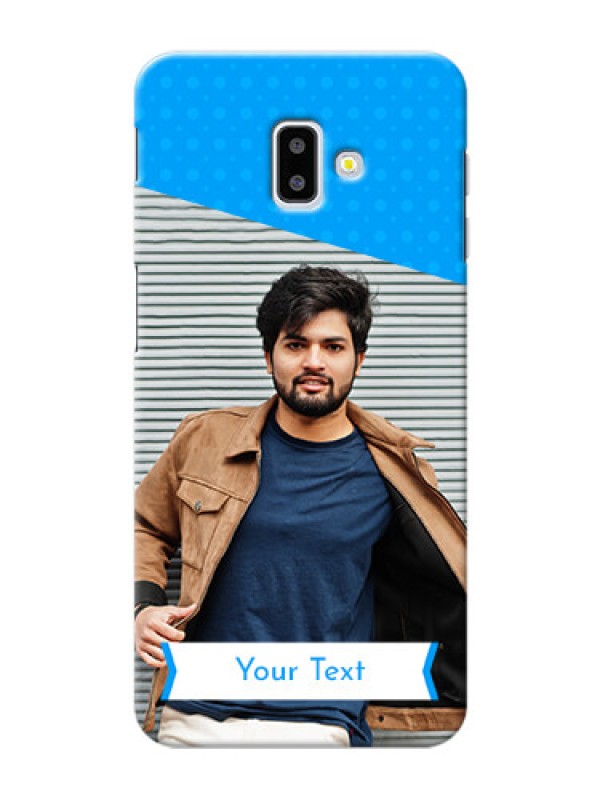 Custom Samsung Galaxy J6 Plus Personalized Mobile Covers: Simple Blue Color Design