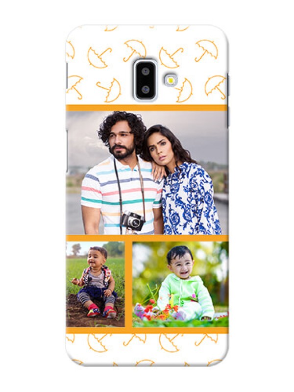 Custom Samsung Galaxy J6 Plus Personalised Phone Cases: Yellow Pattern Design
