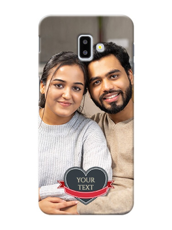 Custom Samsung Galaxy J6 Plus mobile back covers online: Just Married Couple Design
