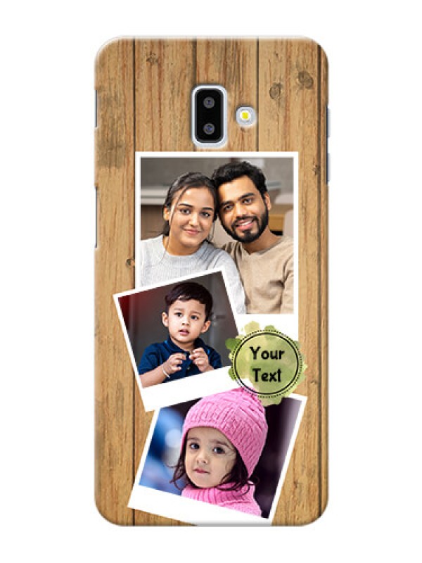 Custom Samsung Galaxy J6 Plus Custom Mobile Phone Covers: Wooden Texture Design
