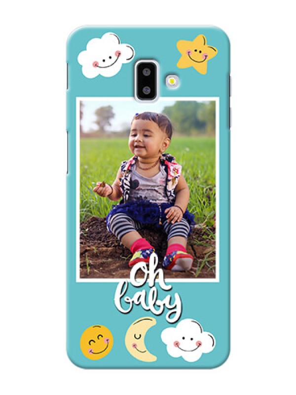 Custom Samsung Galaxy J6 Plus Personalised Phone Cases: Smiley Kids Stars Design