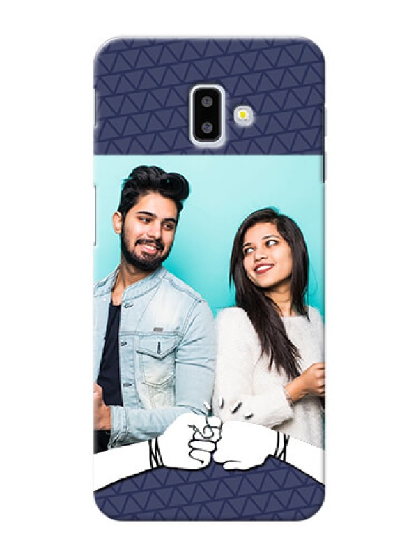 Custom Samsung Galaxy J6 Plus Mobile Covers Online with Best Friends Design  