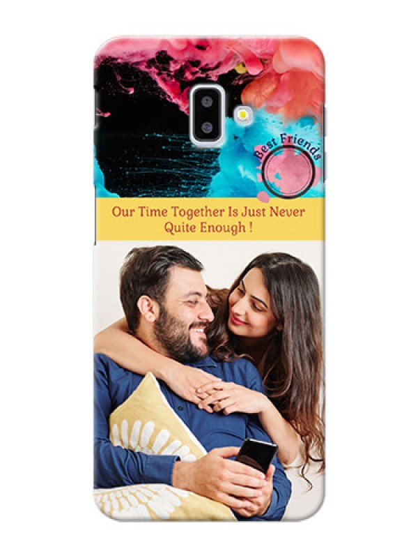 Custom Samsung Galaxy J6 Plus Mobile Cases: Quote with Acrylic Painting Design
