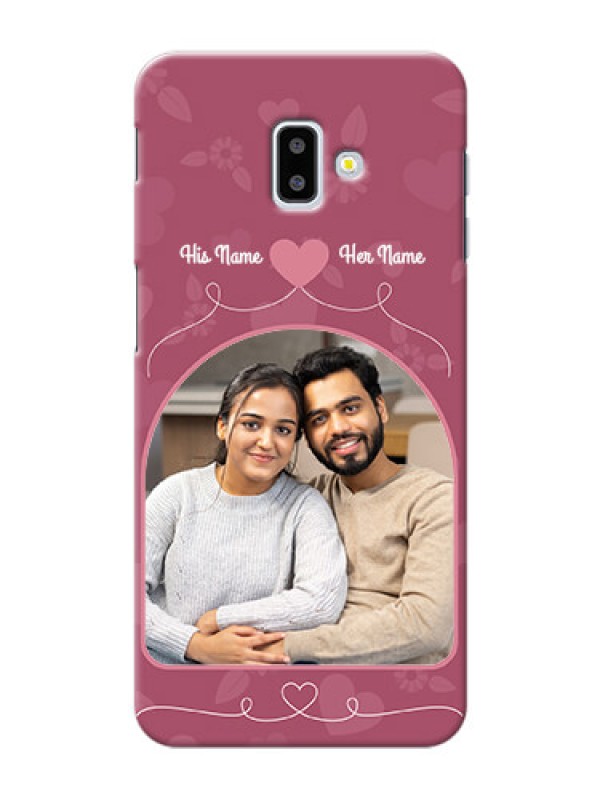 Custom Samsung Galaxy J6 Plus mobile phone covers: Love Floral Design