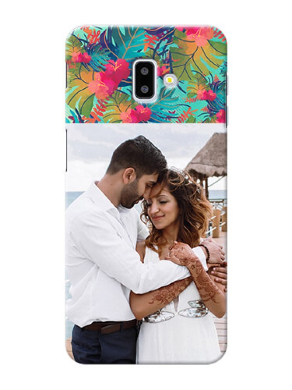 Custom Samsung Galaxy J6 Plus Personalized Phone Cases: Watercolor Floral Design