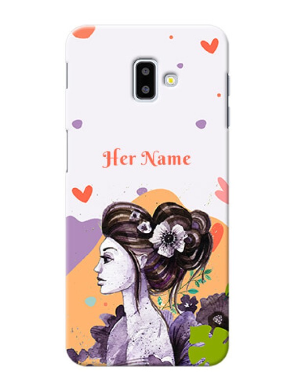 Custom Galaxy J6 Plus Custom Mobile Case with Woman And Nature Design