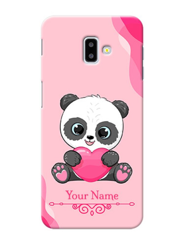 Custom Galaxy J6 Plus Mobile Back Covers: Cute Panda Design