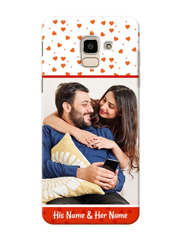Custom Samsung Galaxy J6 Orange Love Symbol Mobile Cover Design