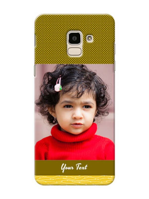 Custom Samsung Galaxy J6 Simple Green Colour Mobile Case Design