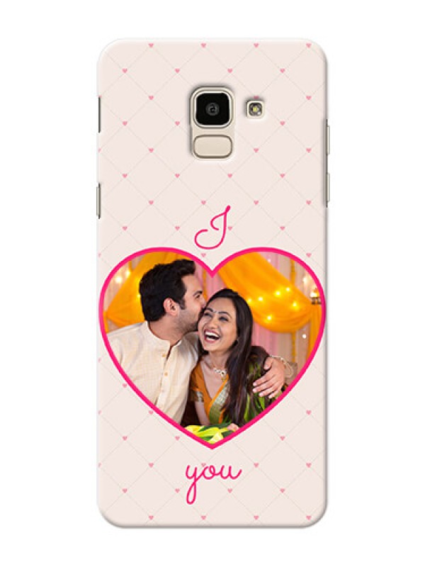 Custom Samsung Galaxy J6 Love Symbol Picture Upload Mobile Case Design