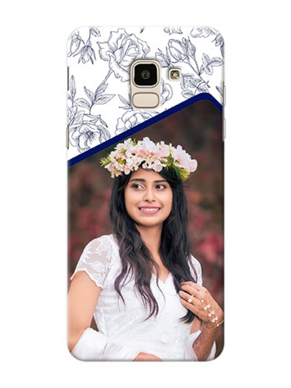 Custom Samsung Galaxy J6 Floral Design Mobile Cover Design