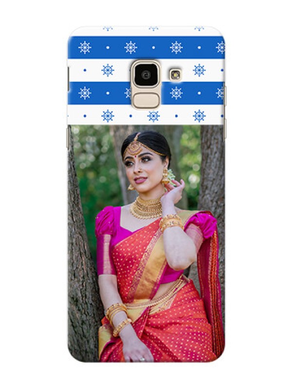Custom Samsung Galaxy J6 Snow Pattern Mobile Back Case Design