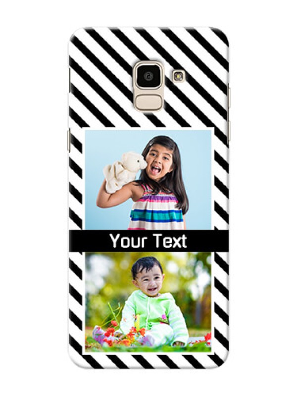 Custom Samsung Galaxy J6 2 image holder with black and white stripes Design