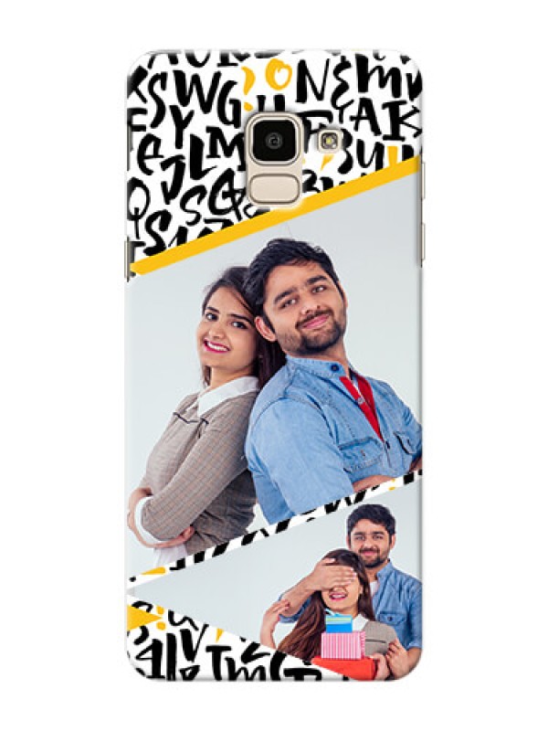 Custom Samsung Galaxy J6 2 image holder with letters pattern  Design