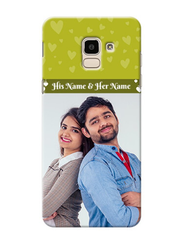 Custom Samsung Galaxy J6 you and me design with hanging hearts Design