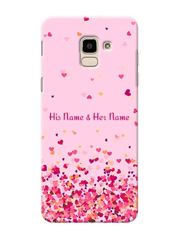 Custom Galaxy J6 Phone Back Covers: Floating Hearts Design