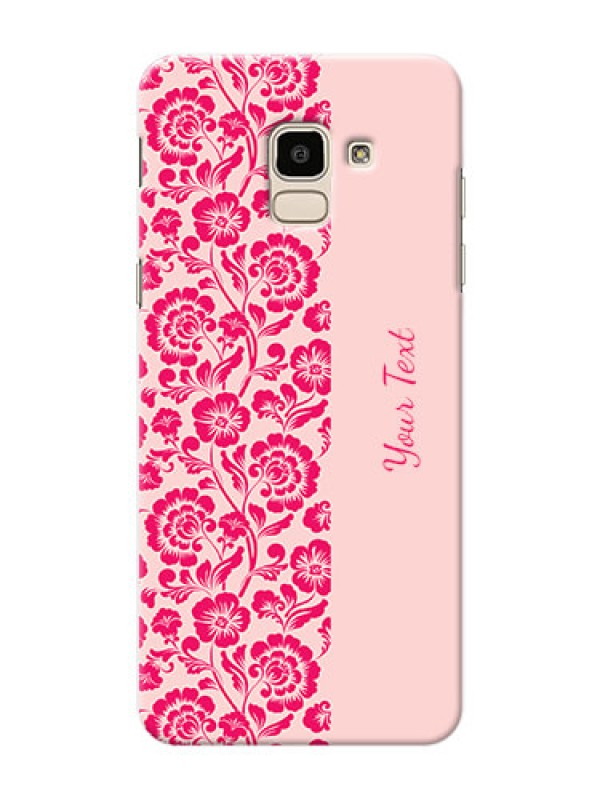 Custom Galaxy J6 Phone Back Covers: Attractive Floral Pattern Design