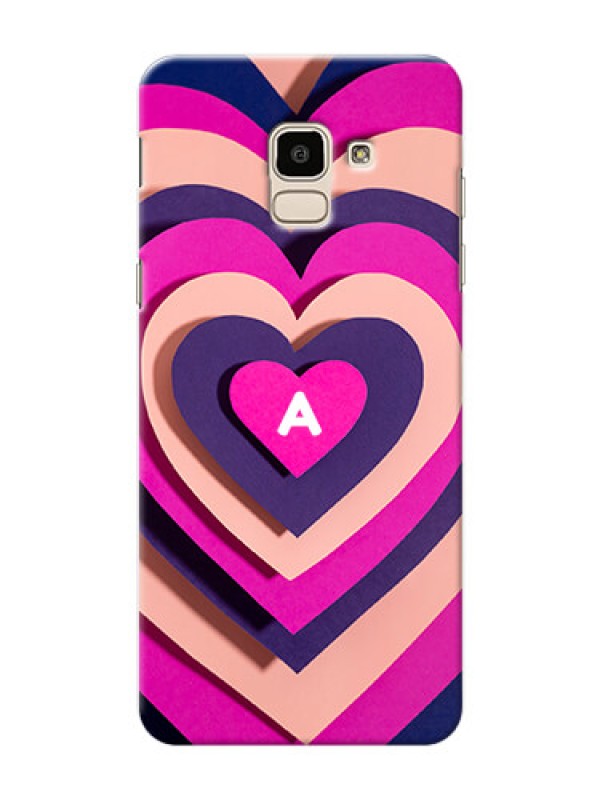 Custom Galaxy J6 Custom Mobile Case with Cute Heart Pattern Design