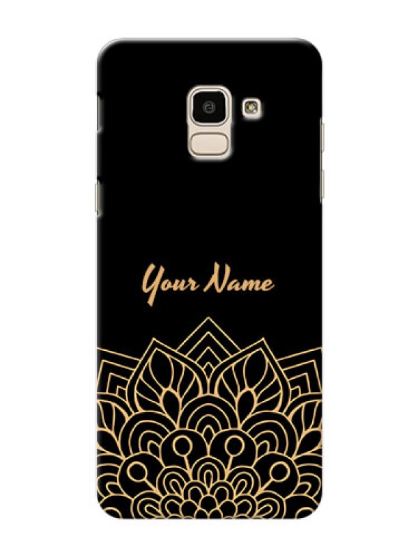 Custom Galaxy J6 Back Covers: Golden mandala Design