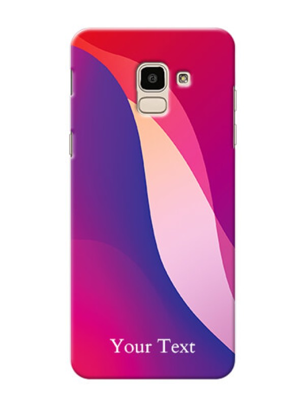 Custom Galaxy J6 Mobile Back Covers: Digital abstract Overlap Design