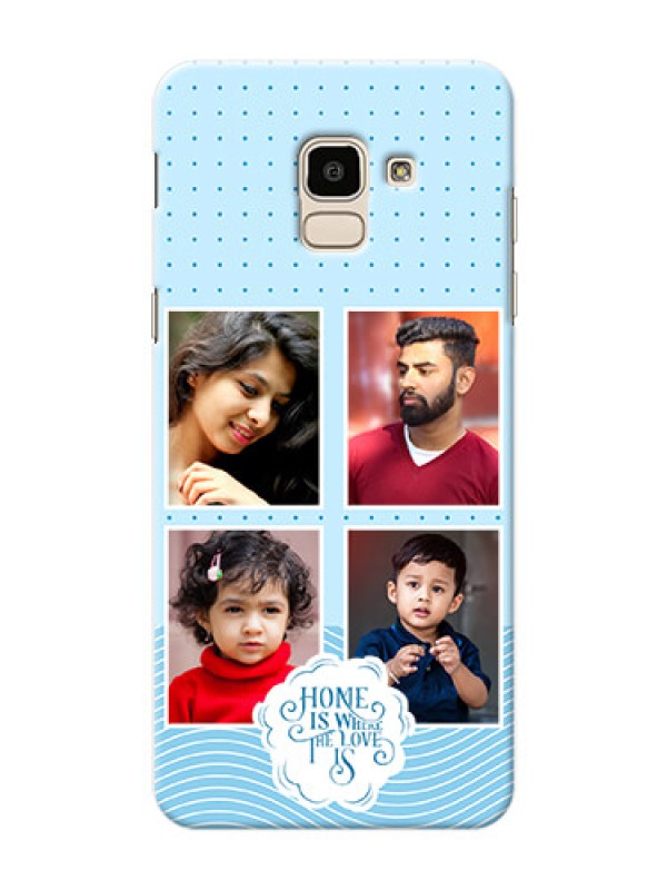 Custom Galaxy J6 Custom Phone Covers: Cute love quote with 4 pic upload Design