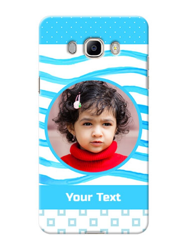 Custom Samsung Galaxy J7 (2016) Simple Blue Design Mobile Case Design