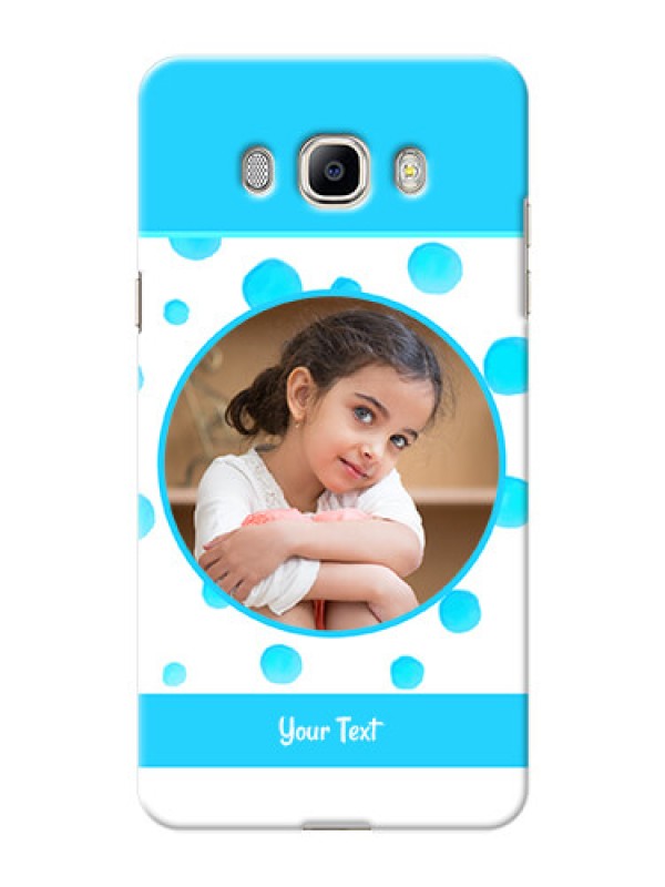 Custom Samsung Galaxy J7 (2016) Blue Bubbles Pattern Mobile Cover Design