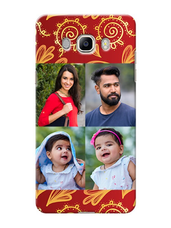Custom Samsung Galaxy J7 (2016) 4 image holder with mandala traditional background Design