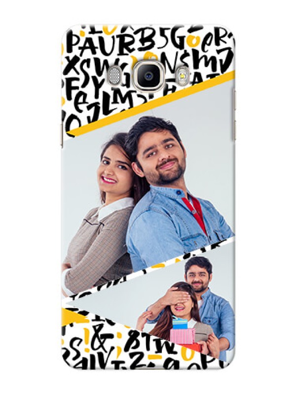 Custom Samsung Galaxy J7 (2016) 2 image holder with letters pattern  Design