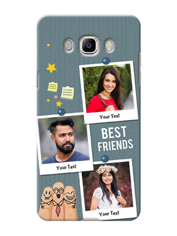 Custom Samsung Galaxy J7 (2016) 3 image holder with sticky frames and friendship day wishes Design