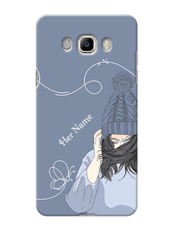 Custom Galaxy J7 (2016) Custom Mobile Case with Girl in winter outfit Design