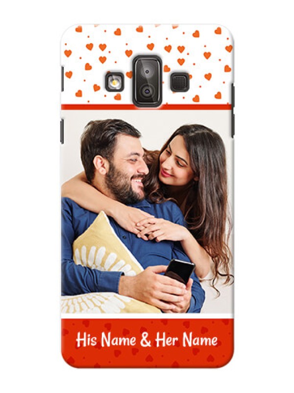Custom Samsung Galaxy J7 Duo Orange Love Symbol Mobile Cover Design
