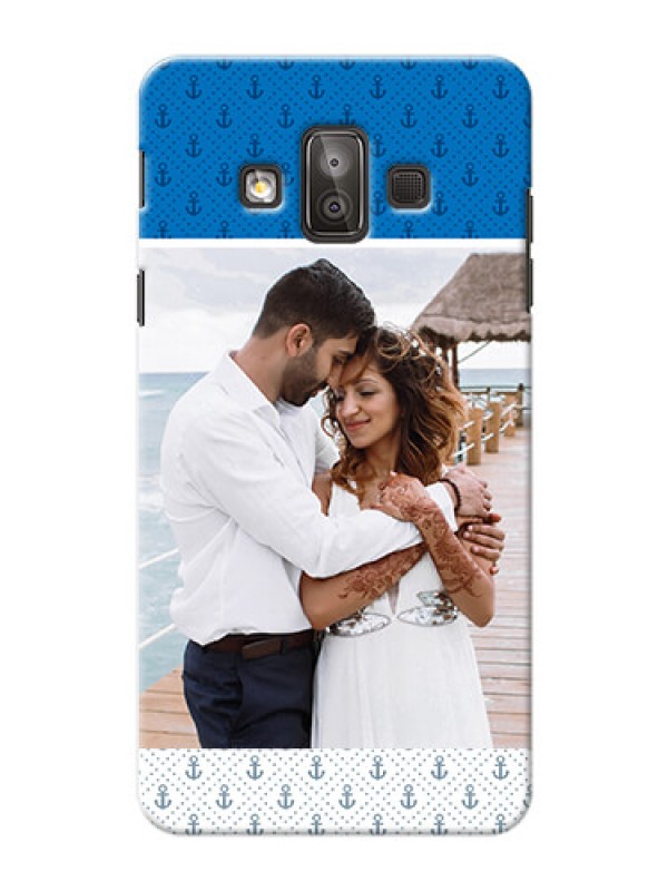 Custom Samsung Galaxy J7 Duo Blue Anchors Mobile Case Design