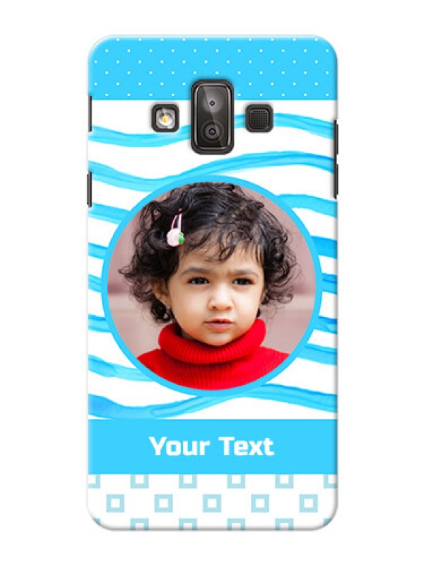 Custom Samsung Galaxy J7 Duo Simple Blue Design Mobile Case Design