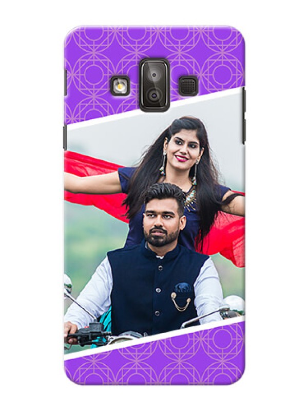 Custom Samsung Galaxy J7 Duo Violet Pattern Mobile Case Design