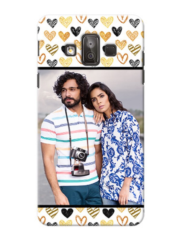 Custom Samsung Galaxy J7 Duo Colourful Love Symbols Mobile Cover Design