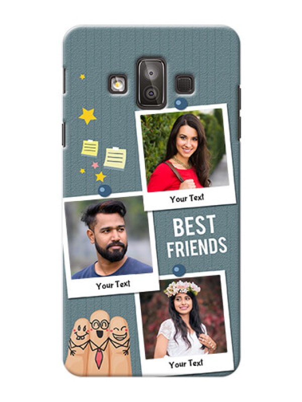 Custom Samsung Galaxy J7 Duo 3 image holder with sticky frames and friendship day wishes Design