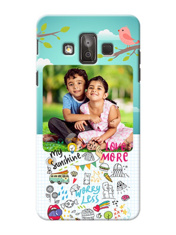 Custom Samsung Galaxy J7 Duo love doodle Design