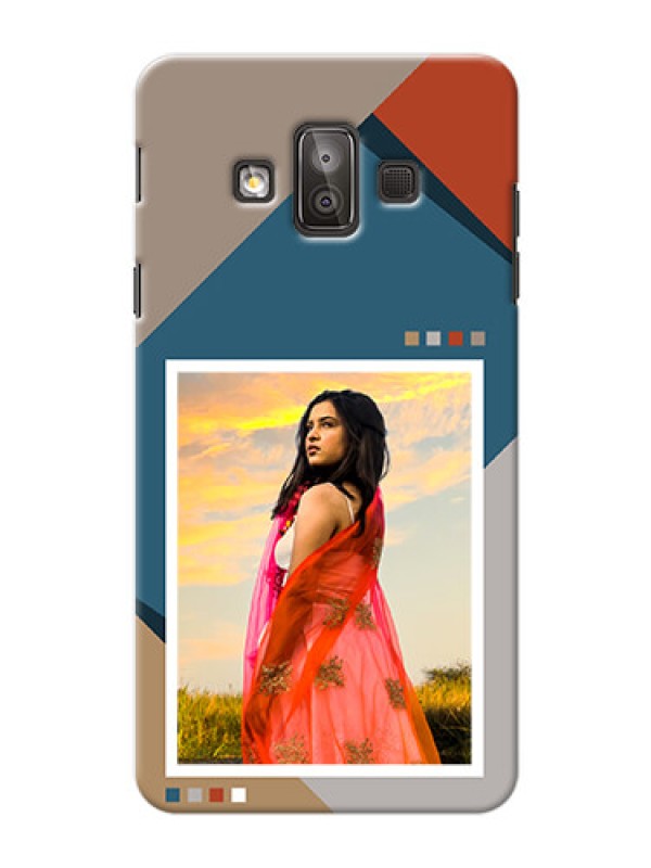 Custom Galaxy J7 Duo Mobile Back Covers: Retro color pallet Design